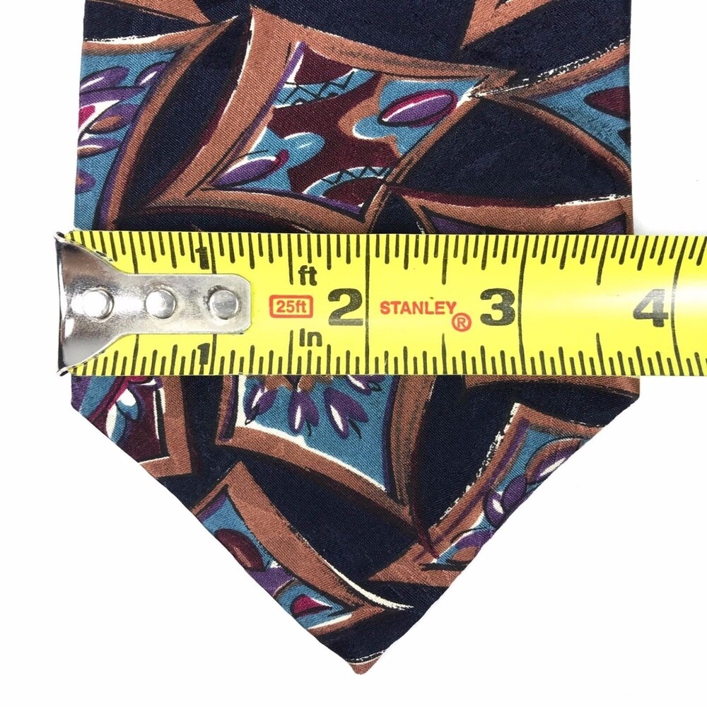 Zianetti Italian Silk Collection Tie Men's Vintage Necktie 57" Classic Length - Picture 8 of 9